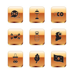 Set South Korea flag, Korean hat, Kimchi, lantern, Sushi, and N Seoul tower in icon. Vector