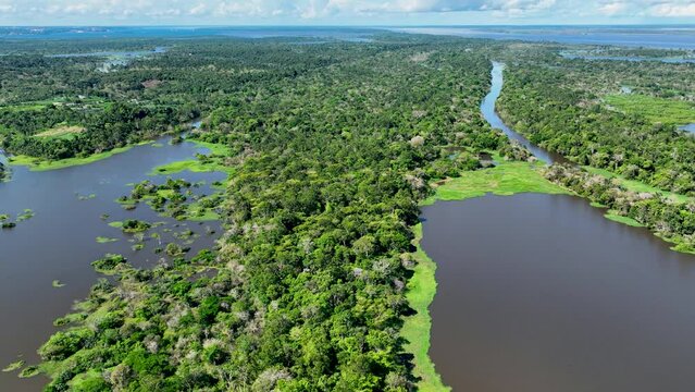 Amazon River At Manaus Amazonas Brazil. Latin America Amazonia Tourism. Outdoor Latin America Riverscape Amazon River Green Clouds. Vacation Latin America Clouds. Manaus Amazonas Rural Life