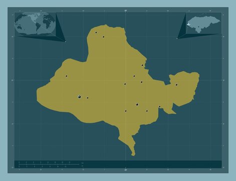Ocotepeque, Honduras. Solid. Major cities