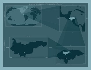 Yoro, Honduras. Described location diagram