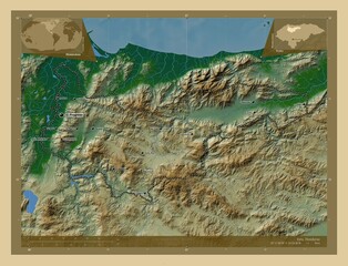 Yoro, Honduras. Physical. Labelled points of cities