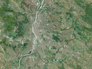 Budapest, Hungary. High-res satellite. No legend