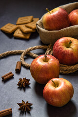 Autumn snack, apple cinnamon cookies