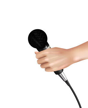 Realistic Microphone Illustration
