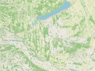 Fototapeta premium Somogy, Hungary. OSM. No legend