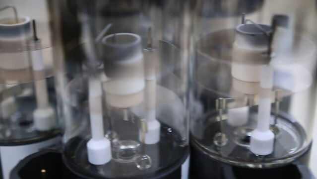 Details from a hollow cathode atomic aborption lamp used for chemical analysis of heavy metals and other metalloids