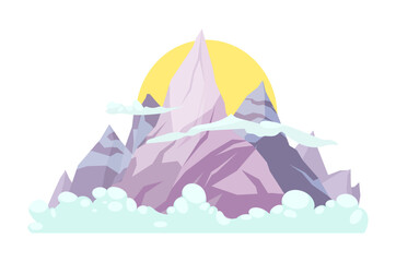 Mountains Cartoon Landscape