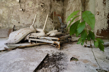Prypiat hospital in he Chernobyl exclusion zone, Ukraine