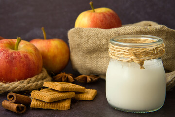 Autumn snack, apple cinnamon cookies