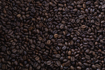 Background from brown coffee beans.