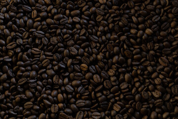 Background from brown coffee beans.