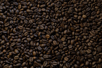 Background from brown coffee beans.