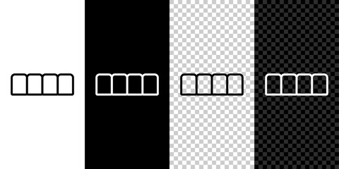 Set line Dentures model icon isolated on black and white background. Teeth of the upper jaw. Dental concept. Vector © vector_v