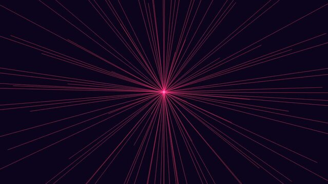Motion neon lines with flash of star in dark space, abstract corporate, business and futuristic style background