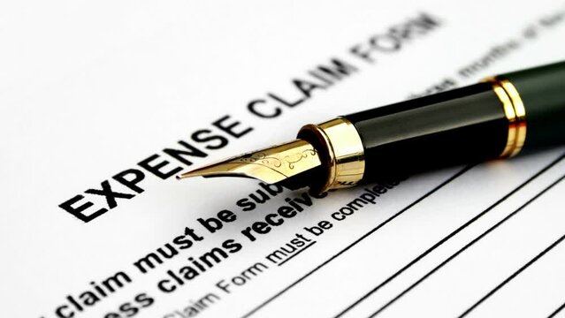 Expence claim report dolly shot