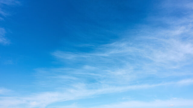 Blue sky with light clouds  - panoramic background