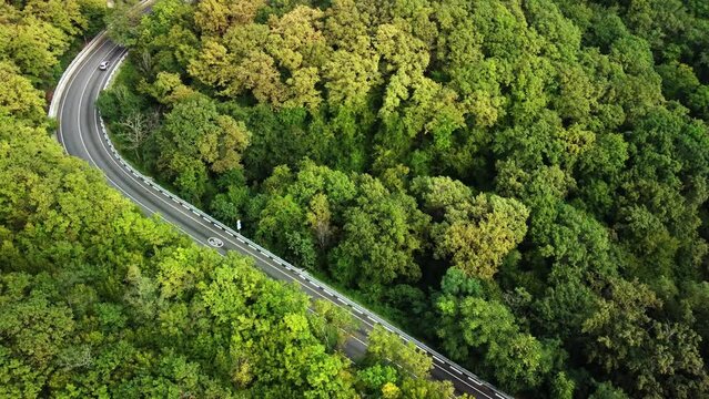 a highway in the mountains. mountain serpentine