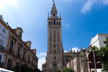 La Giralda the most famous tower in Seville andalusia Spain Europe 