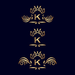 ROYAL LUXURY ORNATE LOGO LETTER K