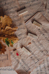 notes autumn music songs retro