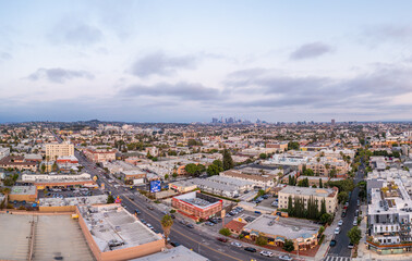 Aerial: Los Angeles, California, beautiful cityscape. Drone View 