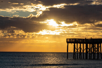 sunset on the beach