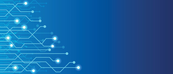 Geometric graphic connection vector blue background. Lines dots vector illustration. Futuristic digital network concept. Tech blue background with dots of light