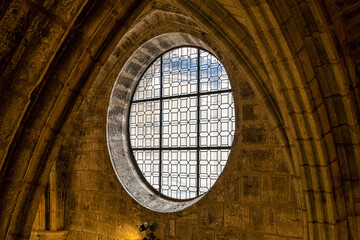 Interior of Iglesia De San Esteban, Church of St. Stephan in Burgos, Spain.