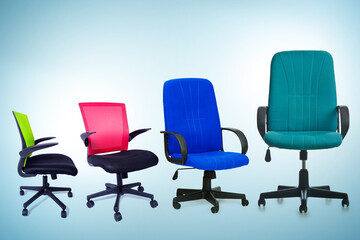 Office chairs in the promotion concept