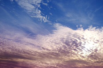 beautiful cloudscape in daytime blue sky, beautiful white fluffy with clouds, concept of...