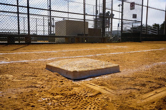 Baseball and softball field with chalk lines - Powered by Adobe