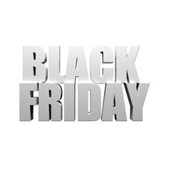 Black Friday 3D Lettering. Sign for social networks. Black friday announcement. Illustartion.	
