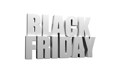 Black Friday 3D Lettering PNG. Sign for social networks. Black friday announcement. Illustartion.