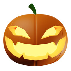 pumpkin hallowen 3d icon illustration