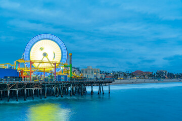 Ferris wheel at the beach in San Monica, California 