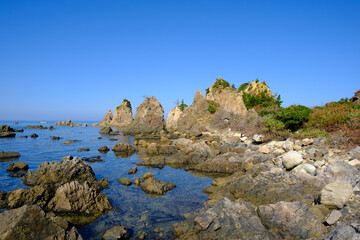 Fototapeta premium 福井県若狭 美浜町の弁天崎