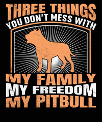 Pitbull Lover Vintage T-Shirt Design