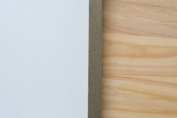 wood frame and wooden surface