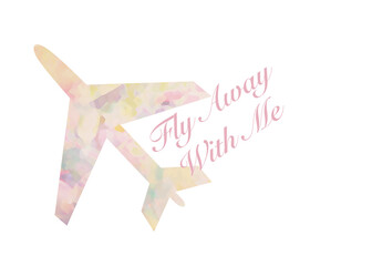 Fly away with me airplane texture design 