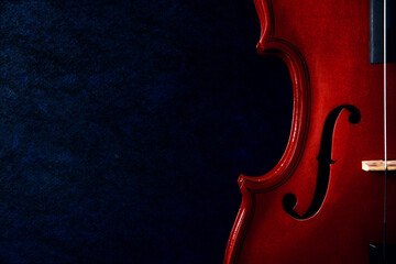 violin on dark background texture