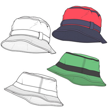 Bucket Hat Cliparts, Stock Vector and Royalty Free Bucket Hat Illustrations