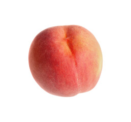 Delicious ripe juicy peach isolated on white