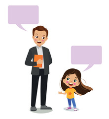 cute students and teacher in classroom at school