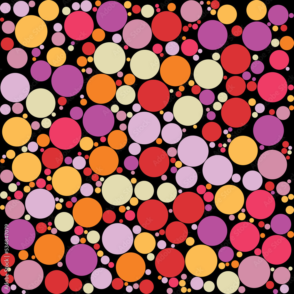 Wall mural seamless pattern with colorful circles
