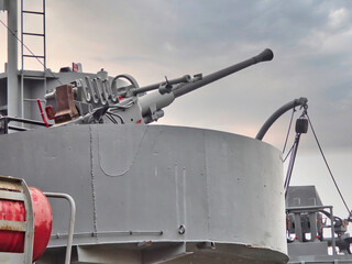 Single 20mm AA gun on an American Navy LST ship