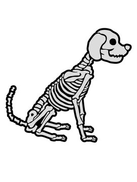 Halloween Skelett Hund Design 