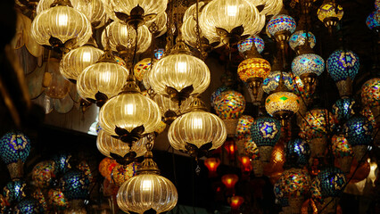 Beautiful hanging lanterns at Chatuchak Weekend Market, Thailand