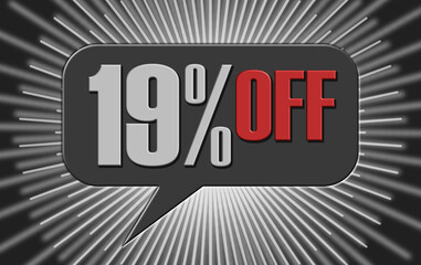 19 percent promotion banner tag