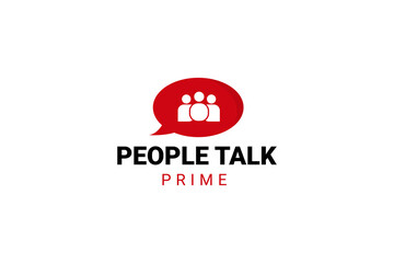 People Talk Logo Design Template