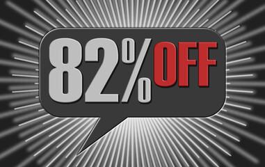 82 percent promotion banner tag